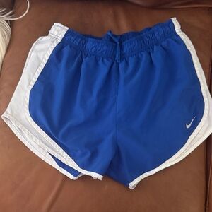 Nike Women's Athletic Shorts in Blue and White